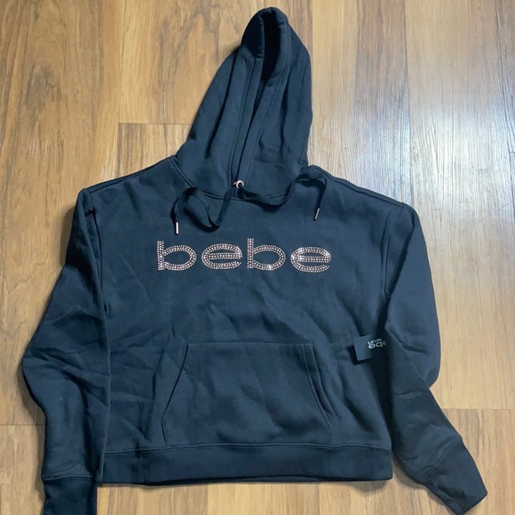 HOST PICK 11/14 🎉💕Bebe sport black hoodies with rose gold rhinestones - Picture 1 of 6